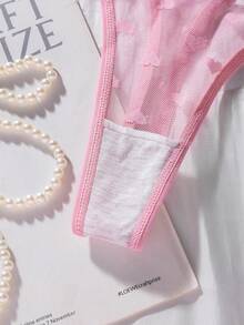 SHEIN 3件組浪漫蕾絲日式丁字褲 - 彩色 - 查看 5