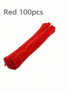 100Pcs/Set Twist Tie Plush Craft Sticks – DIY Floral Bouquet Material, Foldable Colorful Pipe Cleaners, Bendable Craft Supplies For Mother's Day Graduation Wedding Birthday Gifts – Note: Slight Color Difference Due To Lighting/Angle - Multicolor - View 16