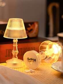 1pc Creative Room Decor Mini Table Lamp, Lotus/Street Lamp Cute Night Light For Bedroom Atmosphere Decor, Desk Atmosphere Decor Led Night Light,Birthday Gift For Friends,Home Decor Mini Table Lamp Light,Christmas Decorative Night Lights - Clear - View 4