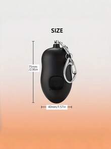 Teckwe 1 Piece 130dB Rechargeable Portable Keychain LED Light Personal Security 130mAh Alarm Loud Emergency Siren For Women Elderly Outdoor Self Defense Protection. - Multicolor - View 6