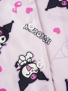 HELLO KITTY AND FRIENDS | SHEIN 女童卡通印花短袖上衣與短褲家居服 - 彩色 - 查看 4