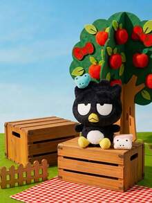 HELLO KITTY AND FRIENDS | POKOJA LAND 1個酷企鵝卡通角色絨毛娃娃，好朋友系列黑黃混色，柔軟面料搭配精美刺繡，適合兒童、女友、朋友的生日禮物，適用於情人節、復活節、感恩節，適合臥室、客廳裝飾 - 彩色 - 查看 1