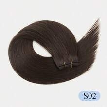 缝合式接发，真人发，12-22英寸发束，1B自然黑双层直发，50克发束，柔顺直发，适合派对、婚礼及日常佩戴。 - 彩色 - 查看 43