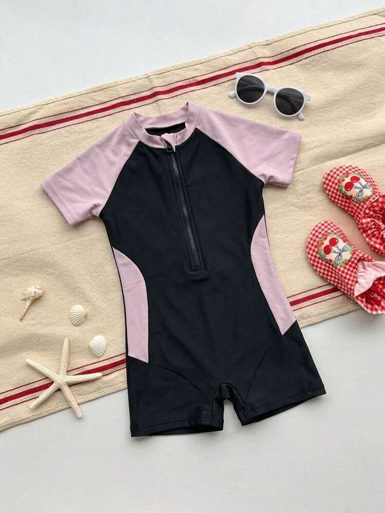 Dazy Kids Young Girl One-Piece Swimsuit Vacation - Pink - View 4