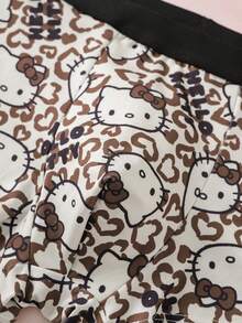 HELLO KITTY AND FRIENDS | SHEIN Men's Colorblock All-Over Print Casual Daily Boxer Briefs - Brown - View 4