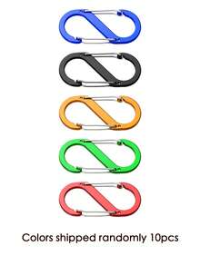 5/10/30/50Pcs Keyring Bulk Spring Snap Hook Key Chain Clip Aluminum D Ring - Multicolor - View 23
