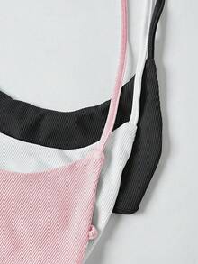 EgrlEra 女士纯色简约日常穿搭露背系带吊带背心 - 彩色 - 查看 6