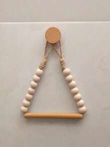1/2pcs Rope Toilet Paper Holder No Drilling Wall Mounted Tissue Dispenser With Wooden Beads Hanging Paper Towel Rack For Bathroom Kitchen Christmas Stocking Fillers Holiday Gift Ideas Must Haves - View 9