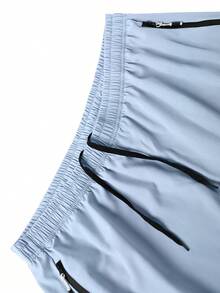Manfinity Homme Conjunto de 3 piezas de pantalones cortos minimalistas con cordón y bolsillos para hombre, verano - Multicolor - Ver 7