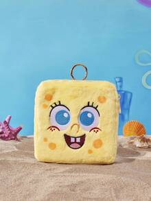 SpongeBob SquarePants | POKOJA LAND 1個卡通收納袋，零錢包與休閒包二合一，柔軟手提包，適合旅行、日常使用，適合青少年、女性與男性，生日、週年紀念或開學的可愛禮物點子 - 彩色 - 查看 8