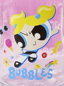 THE POWERPUFF GIRLS X POKOJA LAND 350ml Oatmeal Glass Cup With Lid And Spoon, Measuring Breakfast Container, Portable Milk, Salad, And Yogurt Cup - View 6