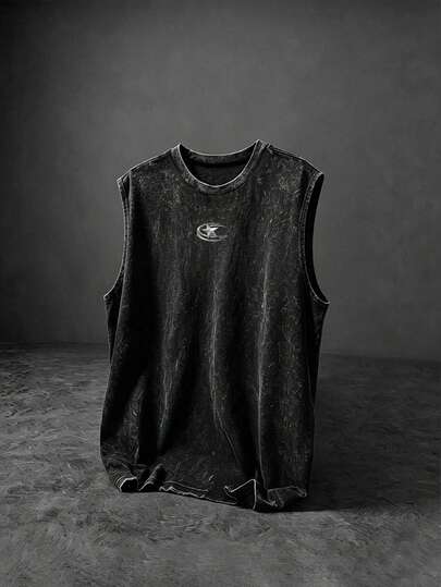 Sport MetroGents Men's Summer Casual Washed Sports Tank Top