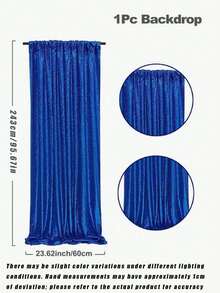 1/2 Pieces Sapphire Blue Sequin Party Background Curtain, Birthday Party Decoration, Birthday Banner, Birthday Background Curtain, Birth Party Supplies, Reusable For Home Decoration, Weddings, Baby Showers - Royal Blue - View 10