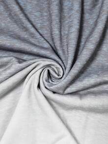 Omancia Camiseta de manga corta con cuello en V y degradado para el verano - Blanco y Negro - Ver 8