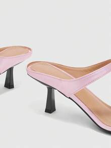 CUCCOO BIZCHIC Thin Heel Sandals, One-Line Design, Casual Dating Temperament Open-Toed Shoes - No. 17 pink. - View 8