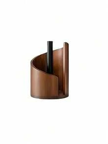 1pc 2026 New Wooden Tissue Box Holder - With Round Base, Suitable For Kitchen And Living Room Countertop, Modern Design (Brown) - Multicolor - View 11