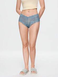 Bonmuse 6件組女款性感蕾絲內褲 中腰無縫三角褲 收腹提臀彈性條紋內衣 - 彩色 - 查看 8