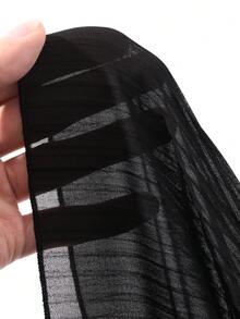 Dazy Plus Lace Patchwork Ruched Textured Fabric Fitted Camisole Vacation Style Casual Plus Size Women Spring Summer Black Tank Top - Black - View 4