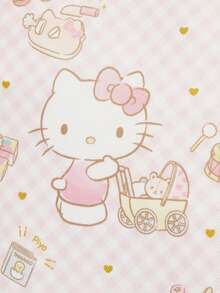HELLO KITTY AND FRIENDS | SHEIN 粉色格紋印花便當袋，可愛角色印花保溫食物袋 - 卡通-2 - 查看 4