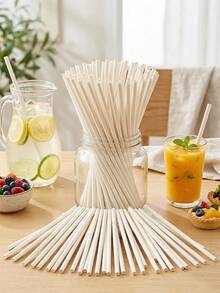 25/50 / 100 Paper Straws, Various Colors, Decorative Party Straws, Beverage Paper Straws, Suitable For Juice, Milkshake, Summer Cocktails, All Kinds Of Parties, Etc. - View 5