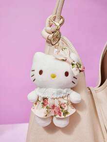 HELLO KITTY AND FRIENDS | POKOJA LAND 1件穿花裙的絨毛玩具，可愛聚酯纖維填充動物，迷你吉祥物，適合女孩、朋友、小孩，生日、感恩節、復活節、派對禮物，也是沙發、床上的可愛裝飾 - 彩色 - 查看 6