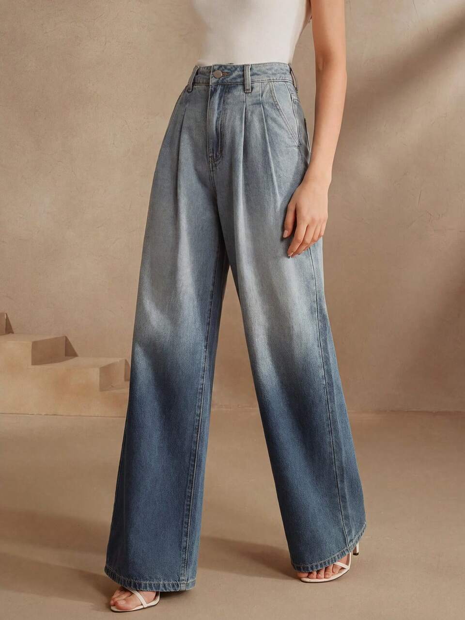 Anewsta Fashionable Women's New Back-To-School Style Casual Streetwear Light Blue Jenas Long Pants Daytime Graduation Summer