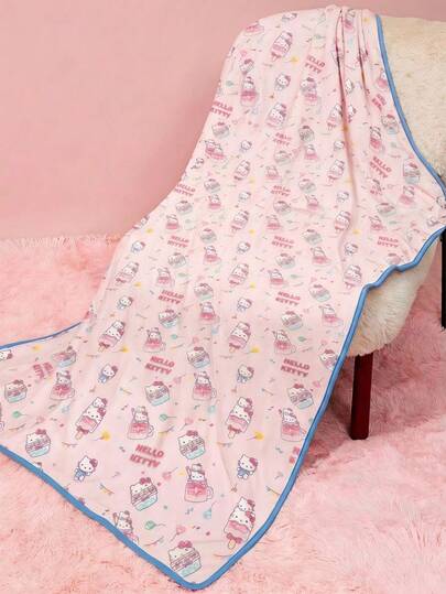 HELLO KITTY AND FRIENDS | Joivida 1 buah Selimut Flanel Tebal Kartun HELLO AND FRIENDS X Joivida, Lembut, Hangat & Anti Rontok, Gaya Piyama Lucu Y2K, Tersedia Berbagai Ukuran, Cocok untuk Sofa, Tempat Tidur, Tidur Siang, Hadiah Manis untuk Ulang Tahun atau Hari Jadi