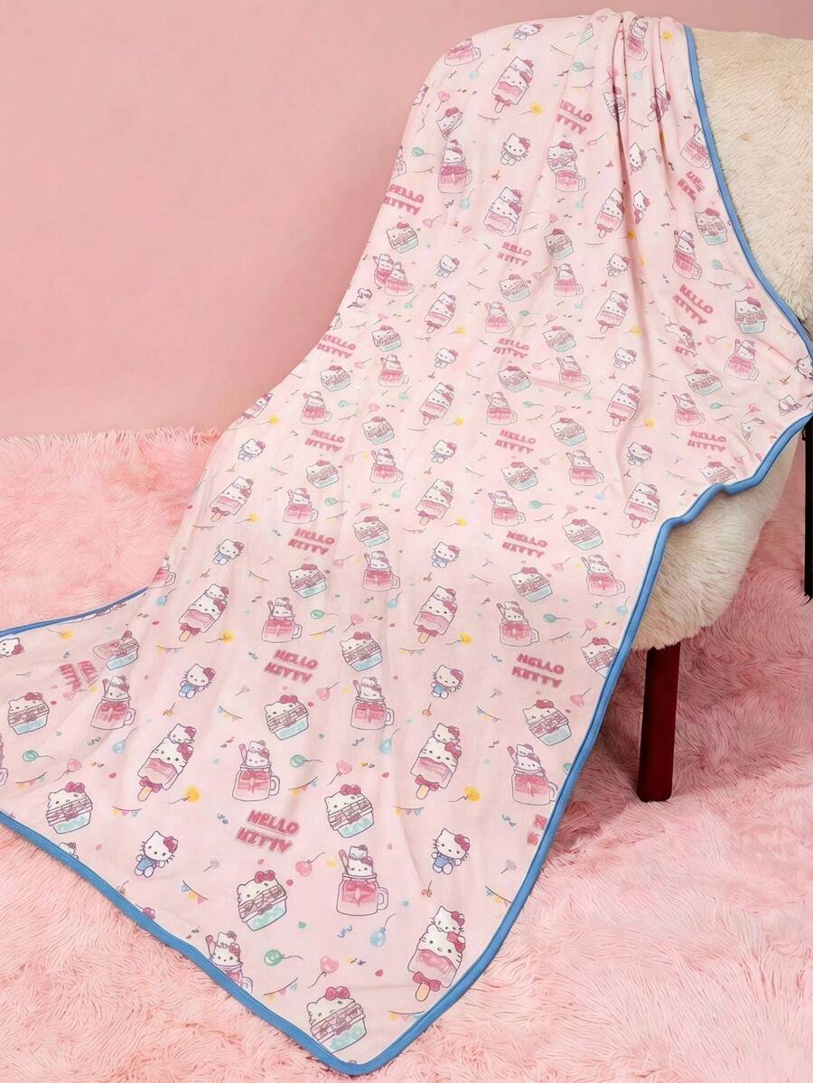 HELLO KITTY AND FRIENDS | Joivida 1件 HELLO AND FRIENDS X Joivida 卡通法蘭絨厚毯,柔軟保暖且防脫落,Y2K可愛睡衣風格,多種尺寸,適合沙發、床鋪、午睡,生日或週年紀念的甜蜜禮物 - 淺粉色 - 查看 1