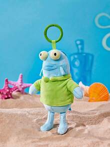 SpongeBob SquarePants | POKOJA LAND 1個 X POKOJA LAND 3D 絨毛吊飾鑰匙圈，藍綠配色魚形，可愛且鮮豔設計，可掛在包包、鑰匙、書包上，生日或週年紀念的可愛禮物 - 藍色 - 查看 3