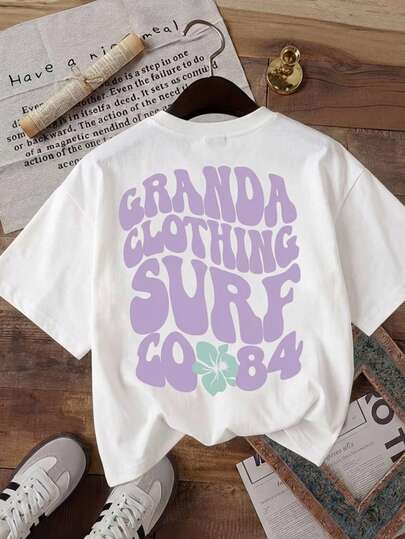 Camiseta de manga corta y cuello redondo para mujer, estilo casual, con diseño de estampado moderno, estampado digital, poliéster,camiseta con diseño de estampado tops de mujer Pascua