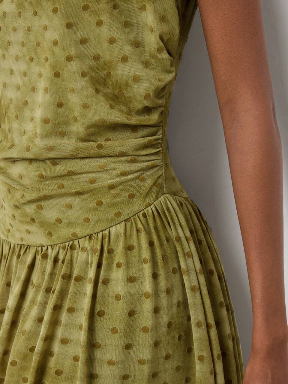 SHEIN Maija Women's Summer Elegant French Casual Olive Green Dress City Break Everyday Brunch Tea Party