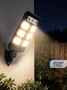 Outdoor Solar Light, Powerful Solar Wall Light/Street Light, Solar LED Light With Sensor - black - View 1