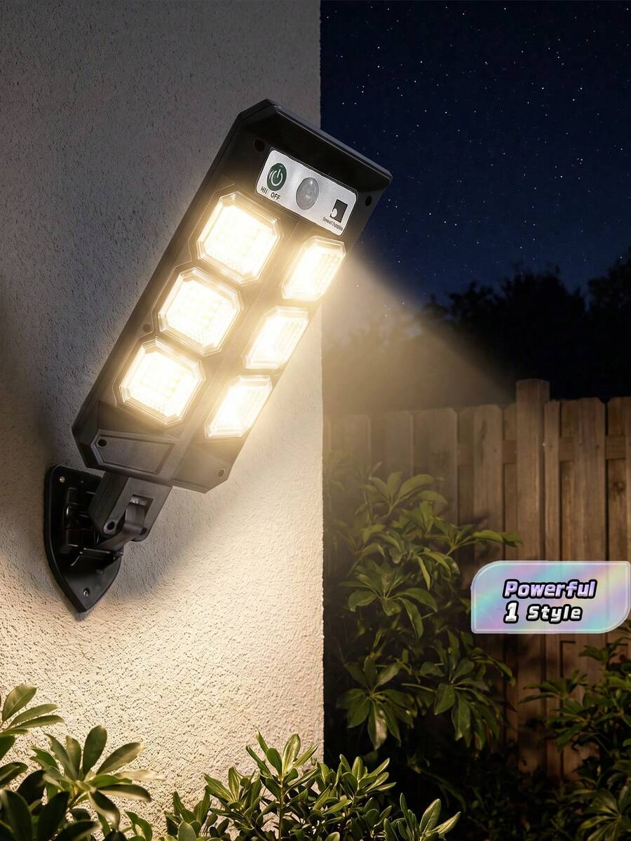 Outdoor Solar Light, Powerful Solar Wall Light/Street Light, Solar LED Light With Sensor - black - View 1