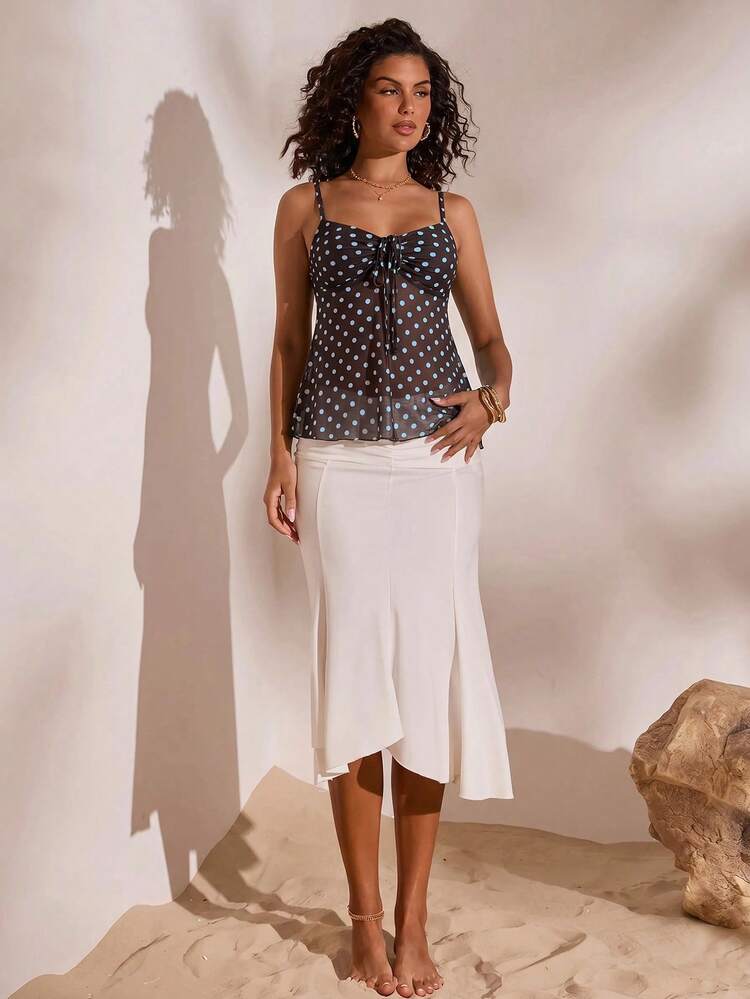 Opulessa Women's Vacation Knit Mesh Printed Camisole Tank Top - Multicolor - View 7