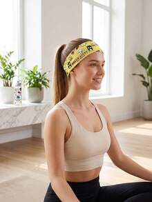 HELLO KITTY AND FRIENDS | SHEIN Hello Kitty 1pc Soft Sweat Wicking Yoga Fitness Hair Wrap - Multicolor - View 7
