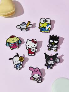 HELLO KITTY AND FRIENDS | POKOJA LAND 2PCS Cute Sports Cartoon Character Metal Badge Set, Suitable For Clothing And Accessories, Suitable For Both Men And Women - 2pcs - View 2