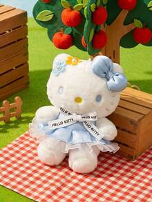 HELLO KITTY AND FRIENDS | POKOJA LAND 1個藍色絨毛貓咪吊飾配花朵藍色裙子，觸感柔軟，時尚包包飾品，鑰匙圈配件，適合生日與節日禮物，給女孩與朋友的可愛陪伴禮物 - 彩色 - 查看 5