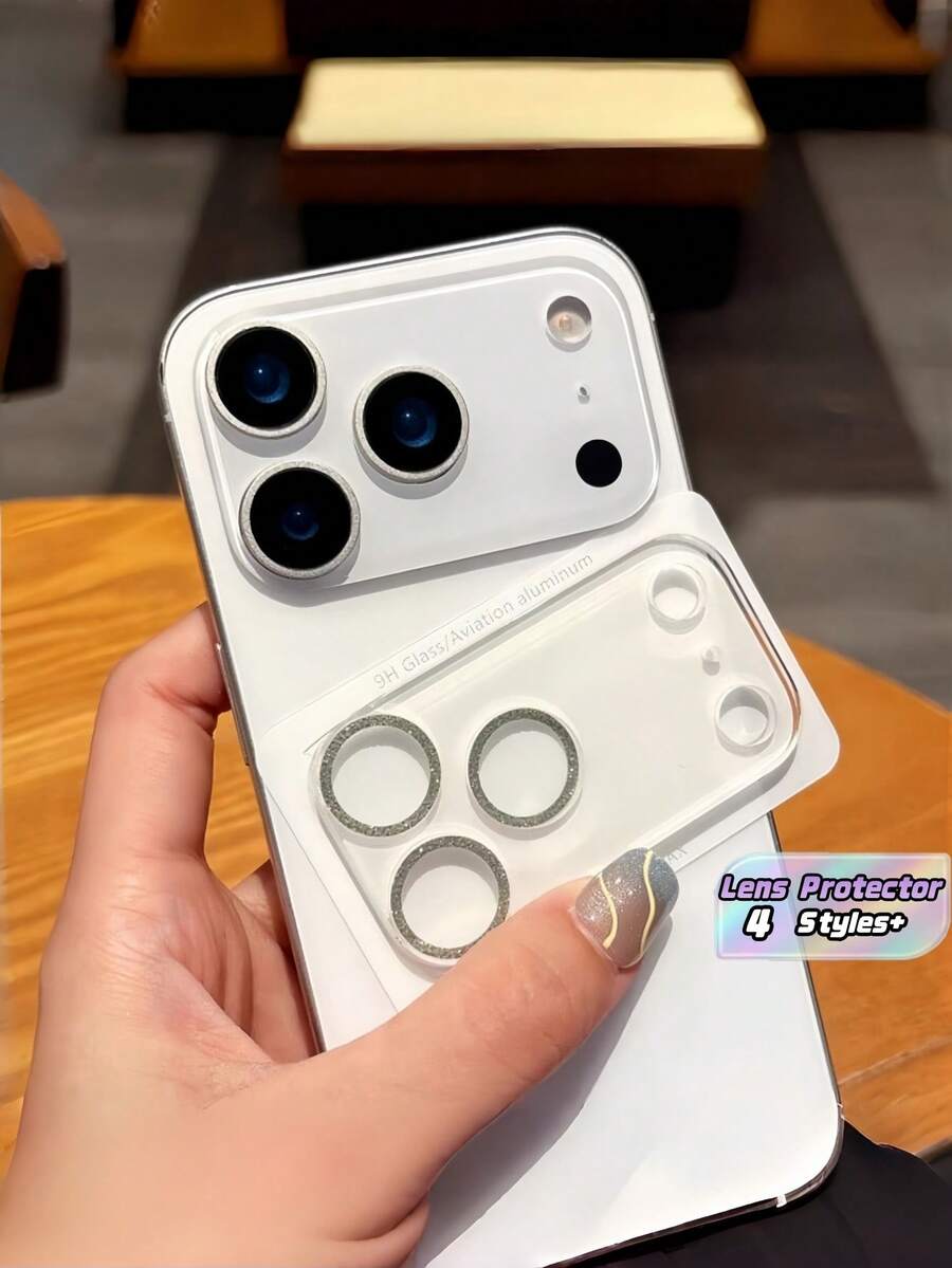 Flashing Camera Protector Film For 17 Pro Max, Transparent Lens Protection Glass, Suitable For The Rear Camera Covers Of 17, 17 Air, And 17 Pro. - Silver - View 1