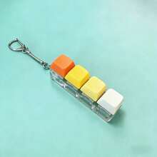 One Adult Keyboard Fingertip Toy, Clicker Toy, Bag Charm, Four-In-One Keyboard Fingertip Keychain, Cube Mechanical Key Clicker, Stress-Relieving Gift, Suitable For Passing Time In The Office, School, Or At Home. It Can Be Hung On Wallets, Bags, Clothes, Doors, Windows, Or Walls, And Can Be Carried To The Office Or On Trips. - Multicolor - View 12