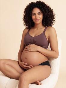 SHEIN 2026 Hot Selling Women's Fashionable & Comfortable Minimalist Solid Color High Quality Seamless Maternity & Nursing Bra 3 Pieces Set - Multicolor - View 2