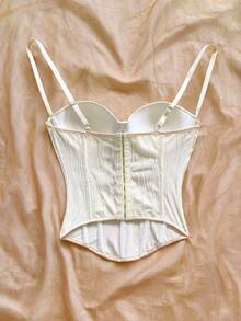 Soleia Women's Lace French Style Starfish Shell Tassel Decor Fishbone Top - White - View 2