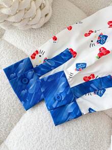 Resyla HELLO KITTY AND FRIENDS | SHEIN 女款時尚印花寬鬆街頭休閒上衣襯衫 - 白色 - 查看 6