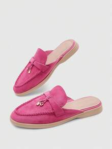 CUCCOO BIZCHIC Women's Flat Casual Walking Commuter Shoes - Rose red, - View 2