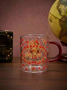 HARRY POTTER X Joivida 大容量玻璃杯，可愛蝴蝶結與貓咪圖案，適用於熱飲與冷飲，如咖啡、牛奶、果汁 - 無色 - 查看 3
