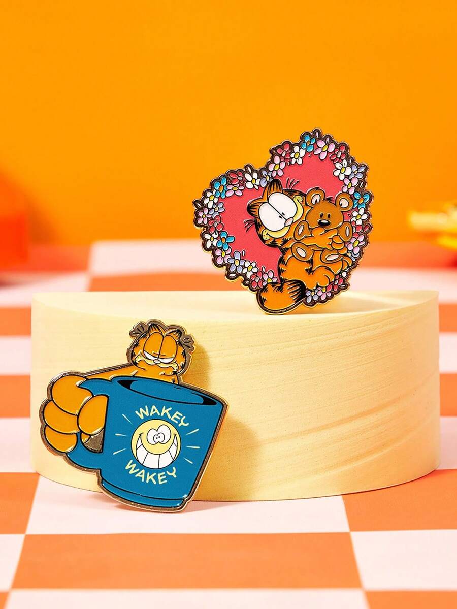 GARFIELD | POKOJA LAND 1個趣味卡通動物造型冰箱磁鐵,可愛經典角色設計,強磁吸附,可愛廚房家居裝飾,學校派對小禮物,DIY手工藝材料,給粉絲的趣味小禮物 - 均碼 - 查看 1