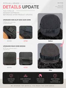 TrueHD 9am Hair Store 即戴即用无胶卷曲直发 6*4 高清蕾丝闭合假发，预剪预拔，密度 180%，8-16 英寸鲍勃，18-30 英寸长发，自然色真人发假发，顶级品质时尚假发，适合初学者，女士发饰，无胶前假发，人发假发，度假必备万圣节服装 - SNatural - 查看 12