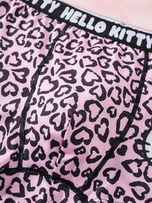 HELLO KITTY AND FRIENDS | SHEIN Celana Dalam Boxer Pria Kasual Harian dengan Motif Kartun Huruf - Berwarna merah muda - View 4