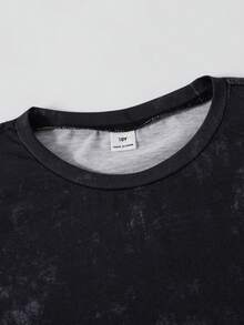 SHEIN 兒童 2 件組 青少年男孩 Street Life 春夏休閒圖案圓領短袖 T 恤與抽繩腰短褲套裝 - 彩色 - 查看 5