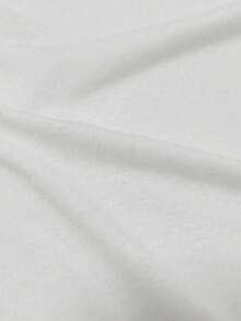Omancia Camiseta de mujer de unicolor con escote en V, minimalista y de moda, adecuada para el verano - Blanco - Ver 8