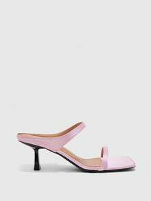 CUCCOO BIZCHIC Thin Heel Sandals, One-Line Design, Casual Dating Temperament Open-Toed Shoes - No. 17 pink. - View 2